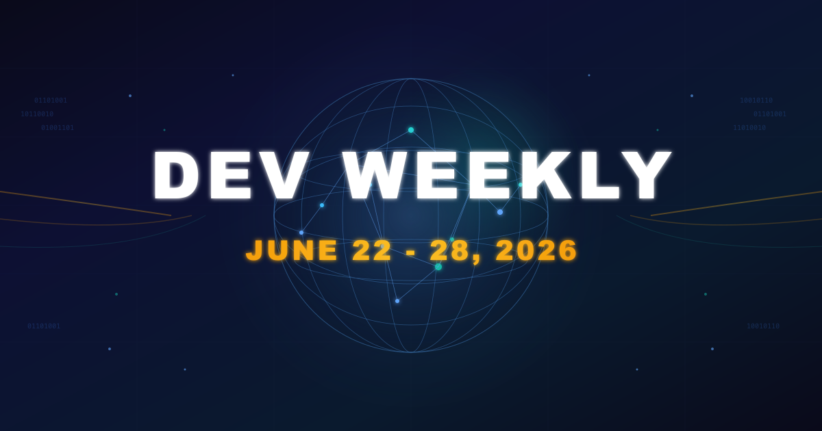 Dev Weekly Jun 22-28, 2026: OpenAI Previews GPT-5.6 Sol, Anthropic Says Claude Writes 80% of Its Code, Google Ships Gemini Interactions API, Leo npm Worm, Cursor Buys Continue